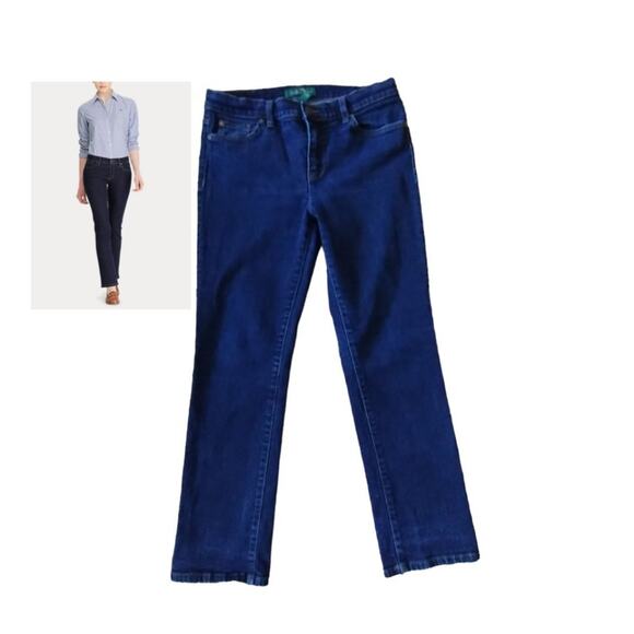 Lauren Ralph Lauren Classic Straight Women's Jeans Size 10 US - Dark wash Blue - Picture 1 of 14
